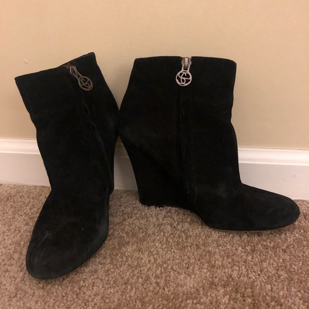 Sam Edelman black boot wedges!